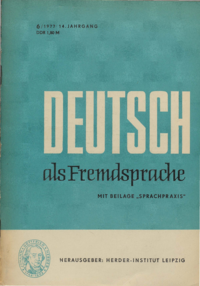 Dokument Deutsch als Fremdsprache Ausgabe 06 1977
