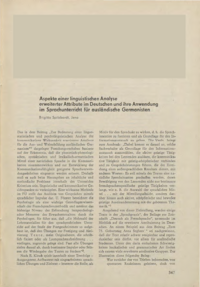 Dokument Aspekte einer linguistischen Analyse erweiterter Attribute im Deutschen und ihre Anwendung im Sprachunterricht f&uuml;r ausl&auml;ndische Germanisten