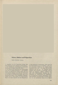 Dokument Valenz, Rektion und Präposition