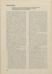 Dokument Rezension zu B. N. Golowin: Einführung in die Sprachwissenschaft. Ins Deutsche übersetzt und herausgegeben von H. Zikmund. VEB Bibliographisches Institut Leipzig, 298 S.