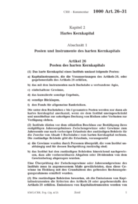 Dokument Artikel 26 bis 31 Abschnitt 1 Posten und Instrumente des harten Kernkapitals