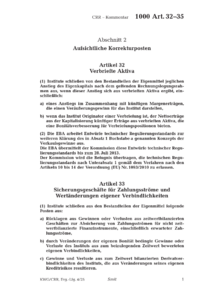 Dokument Artikel 32 bis 35 Abschnitt 2 Aufsichtliche Korrekturposten