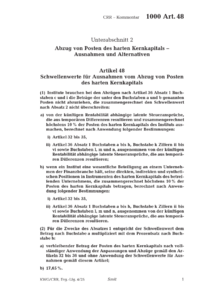 Dokument Artikel 48 Schwellenwerte für Ausnahmen vom Abzug von Posten des harten Kernkapitals