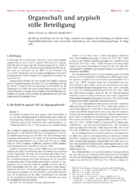 Dokument Organschaft und atypisch stille Beteiligung