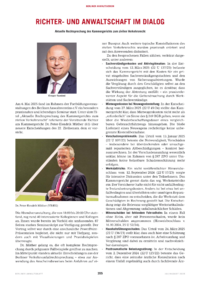 Dokument Richter- und Anwaltschaft im Dialog