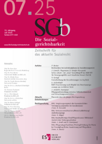 Dokument Die Sozialgerichtsbarkeit Ausgabe 07 2025