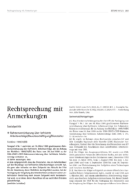 Dokument Rahmenvereinbarung über befristete Arbeitsverträge/Dauerbeschäftigung/Dienstalter