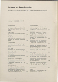 Dokument Inhaltsverzeichnis