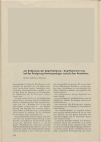 Dokument Zur Bedeutung der Begriffsbildung/Begriffserweiterung bei der Aneignung fremdsprachiger lexikalischer Kenntnisse
