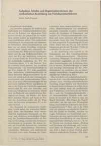 Dokument Aufgaben, Inhalte und Organisationsformen der methodischen Ausbildung von Fremdsprachenlehrern