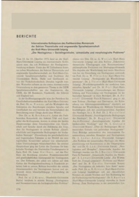 Dokument Internationales Kolloquium des Fachbereichs Romanistik der Sektion Theoretische und angewandte Sprachwissenschaft der Karl-Marx-Universität Leipzig „Der Neologismus – Soziolinguistische, semantische und morphologische Probleme“