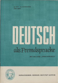 Dokument Deutsch als Fremdsprache Ausgabe 02 1977