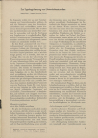 Dokument Zur Typologisierung von Unterrichtsstunden