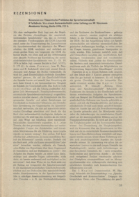 Dokument Rezension zu: Theoretische Probleme der Sprachwissenschaft. 2 Teilbände. Von einem Autorenkollektiv unter Leitung von W. Neumann. Akademie-Verlag, Berlin 1976. 777 S.