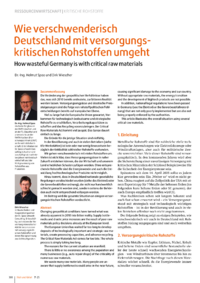 Dokument Wie verschwenderisch Deutschland mit versorgungskritischen Rohstoffen umgeht