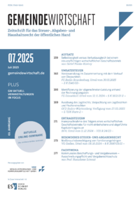 Dokument Zeitschrift Gemeindewirtschaft (GW) Ausgabe 07 2025