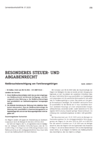 Dokument Nießbrauchsberechtigung von Familienangehörigen