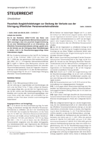 Dokument Pauschale Ausgleichsleistungen zur Deckung der Verluste aus der Erbringung öffentlicher Personenverkehrsdienste