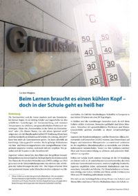 Dokument Beim Lernen braucht es einen kühlen Kopf – doch in der Schule geht es heiß her