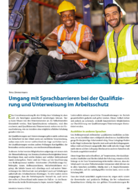 Dokument Umgang mit Sprachbarrieren bei der Qualifizierung und Unterweisung im Arbeitsschutz