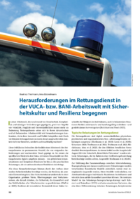 Dokument Herausforderungen im Rettungsdienst in der VUCA- bzw. BANI-Arbeitswelt mit Sicherheitskultur und Resilienz begegnen