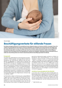 Dokument Beschäftigungsverbote für stillende Frauen