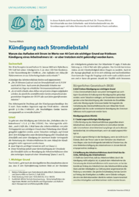 Dokument Kündigung nach Stromdiebstahl