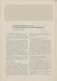 Dokument Zu Fragen der Effektivität der Arbeit mit Sprachprogrammen im Fremdsprachenunterricht