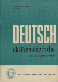 Dokument Deutsch als Fremdsprache Ausgabe 05 1976