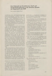 Dokument Zum Gebrauch von Anredeformen, Gruß- und Verabschiedungsformeln in der deutschen Sprache der Gegenwart in der DDR