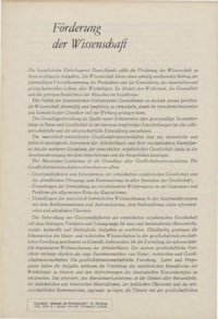 Dokument F&ouml;rderung der Wissenschaft
