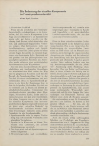 Dokument Die Bedeutung der visuellen Komponente im Fremdsprachenunterricht