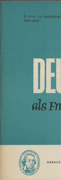 Dokument Deutsch als Fremdsprache Ausgabe 03 1976