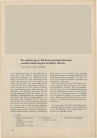 Dokument Klassifizierung der Attribute anhand von Belegen aus der populärwissenschaftlichen Literatur