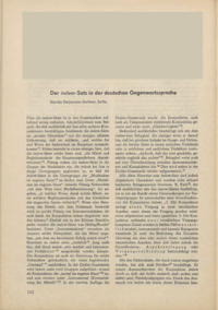 Dokument Der indem-Satz in der deutschen Gegenwartssprache