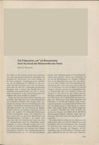 Dokument Die Pr&auml;position &bdquo;an&ldquo; als Komponente beim Ausdruck der Aktionsarten des Verbs