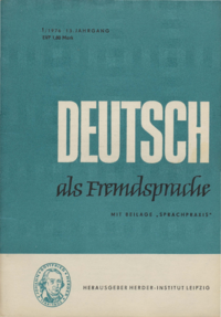 Dokument Deutsch als Fremdsprache Ausgabe 01 1976