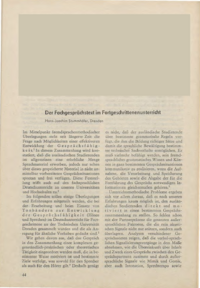 Dokument Der Fachgesprächstext im Fortgeschrittenenunterricht