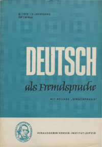 Dokument Deutsch als Fremdsprache Ausgabe 06 1975