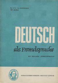 Dokument Deutsch als Fremdsprache Ausgabe 05 1975