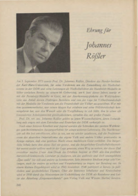 Dokument Ehrung für Johannes Rößler