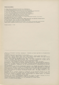 Dokument Autorenverzeichnis/Impressum