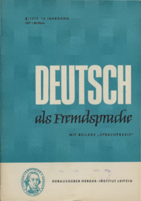 Dokument Deutsch als Fremdsprache Ausgabe 04 1975