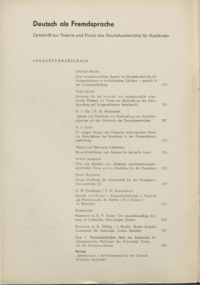 Dokument Inhaltverzeichnis