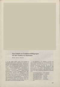 Dokument Zum Einfluß von Funktionsverbfügungen auf den Satzbau im Deutschen