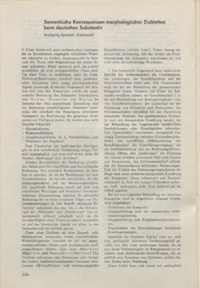 Dokument Semantische Konsequenzen morphologischer Dubletten beim deutschen Substantiv