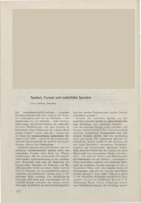 Dokument Symbol, Formel und nat&uuml;rliche Sprache