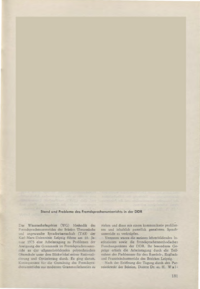 Dokument Stand und Probleme des Fremdsprachenunterrichts in der DDR