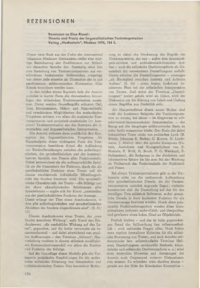 Dokument Rezension zu Elise Riesel: Theorie und Praxis der linguostilistischen Textinterpretation. Verlag „Hochschule“, Moskau 1974, 184 S.
