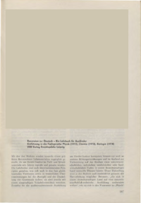 Dokument Rezension zu: Deutsch – Ein Lehrbuch für Ausländer. Einführung in die Fachsprache Physik (1973), Chemie (1973), Biologie (1974). VEB Verlag Enzyklopädie Leipzig